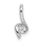 14k White Gold 1/10 carat Lab Grown Diamond VS/SI+ G+ Complete Fashion Pendant