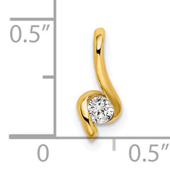 14k 1/10 carat Lab Grown Diamond VS/SI+ G+ Complete Fashion Pendant