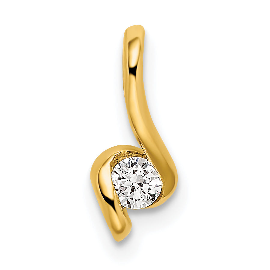 14k 1/10 carat Lab Grown Diamond VS/SI+ G+ Complete Fashion Pendant Main image