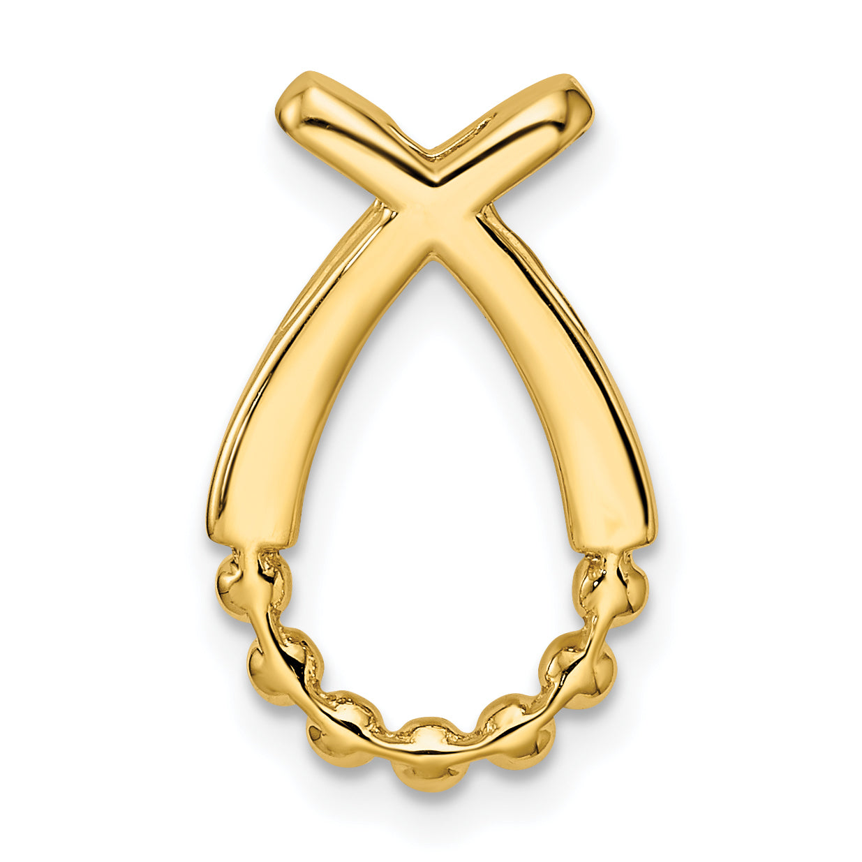 14K Lab Grown Diamond VS/SI+ G+ Teardrop Pendant