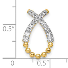 14K Lab Grown Diamond VS/SI+ G+ Teardrop Pendant