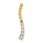 14k 1/5 carat Lab Grown Diamond VS/SI+ G+ Fashion Bar Chain Slide Pendant