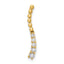 14k 1/5 carat Lab Grown Diamond VS/SI+ G+ Fashion Bar Chain Slide Pendant