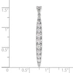 14k White Gold 1 carat Lab Grown Diamond VS/SI+ G+ Fashion Bar Pendant