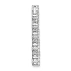 14k White Gold 1 carat Lab Grown Diamond VS/SI+ G+ Fashion Bar Chain Slide Pendant