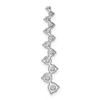 14k White Gold 1 carat Lab Grown Diamond VS/SI+ G+ Fashion Bar Chain Slide Pendant