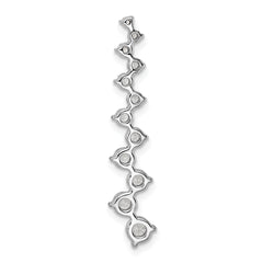 14k White Gold 1 carat Lab Grown Diamond VS/SI+ G+ Fashion Bar Chain Slide Pendant