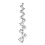 14k White Gold 1 carat Lab Grown Diamond VS/SI+ G+ Fashion Bar Chain Slide Pendant