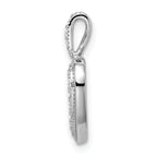 14k White Gold 3/8 carat Lab Grown Diamond VS/SI+ G+ Complete Framed Heart Pendant