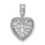 14k White Gold 3/8 carat Lab Grown Diamond VS/SI+ G+ Complete Framed Heart Pendant
