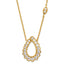 14k 3/4 carat Lab Grown Diamond VS/SI+ G+ Complete 18 inch Fashion Teardrop Necklace