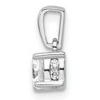 14k White Gold 1/2 carat Lab Grown Diamond VS/SI+ G+ Complete 18 inch Solitaire Pendant Necklace