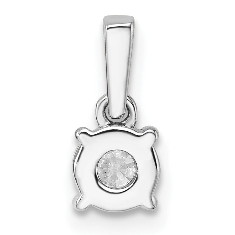 14k White Gold 1/2 carat Lab Grown Diamond VS/SI+ G+ Complete 18 inch Solitaire Pendant Necklace