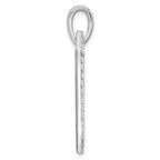 Lab-Grown Diamond Dog Tag Pendant in 14K White Gold, 21mm (1 ct. tw.) - Sophia Jewelers