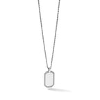 Lab-Grown Diamond Dog Tag Pendant in 14K White Gold, 21mm (1 ct. tw.) - Sophia Jewelers