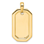 Lab-Grown Diamond Dog Tag Pendant in 14K Yellow Gold, 21mm (1 ct. tw.) - Sophia Jewelers
