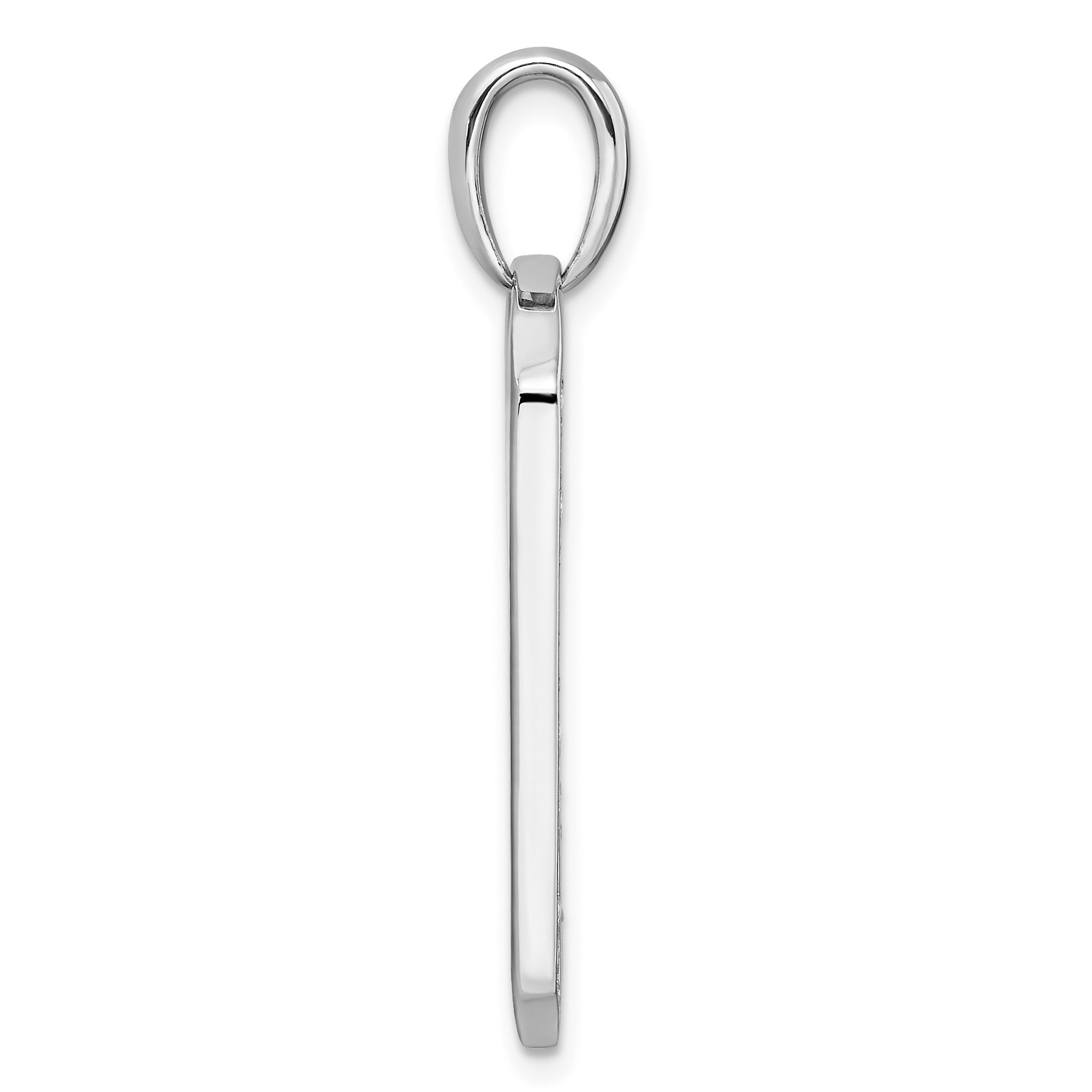 Lab-Grown Diamond Dog Tag Pendant in 14K White Gold, 19mm (3/4 ct. tw.) Secondary image