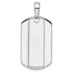 Lab-Grown Diamond Dog Tag Pendant in 14K White Gold, 19mm (3/4 ct. tw.) - Sophia Jewelers