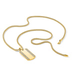 Lab-Grown Diamond Dog Tag Pendant in 14K Yellow Gold, 19mm (3/4 ct. tw.) - Sophia Jewelers