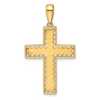 Lab-Grown Diamond Cross Pendant in 14K Yellow Gold, 20mm (1 ct. tw.) - Sophia Jewelers