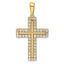 Lab-Grown Diamond Cross Pendant in 14K Yellow Gold, 20mm (1 ct. tw.) - Sophia Jewelers