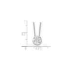 Round Lab-Grown Diamond Solitaire Necklace in 14K White Gold (1 ct. tw.), 18 Inch - Sophia Jewelers