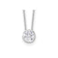 Round Lab-Grown Diamond Solitaire Necklace in 14K White Gold (1 ct. tw.), 18 Inch - Sophia Jewelers