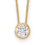 14k 1 carat Lab Grown Diamond VS/SI+ G+ Round Complete 18 inch Solitaire Slide Necklace