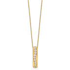 Lab-Grown Diamond Bar Slide Necklace in 14K Yellow Gold (3/4 ct. tw.), 18 Inch - Sophia Jewelers