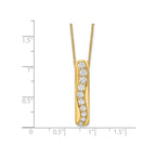 Lab-Grown Diamond Bar Slide Necklace in 14K Yellow Gold (3/4 ct. tw.), 18 Inch - Sophia Jewelers