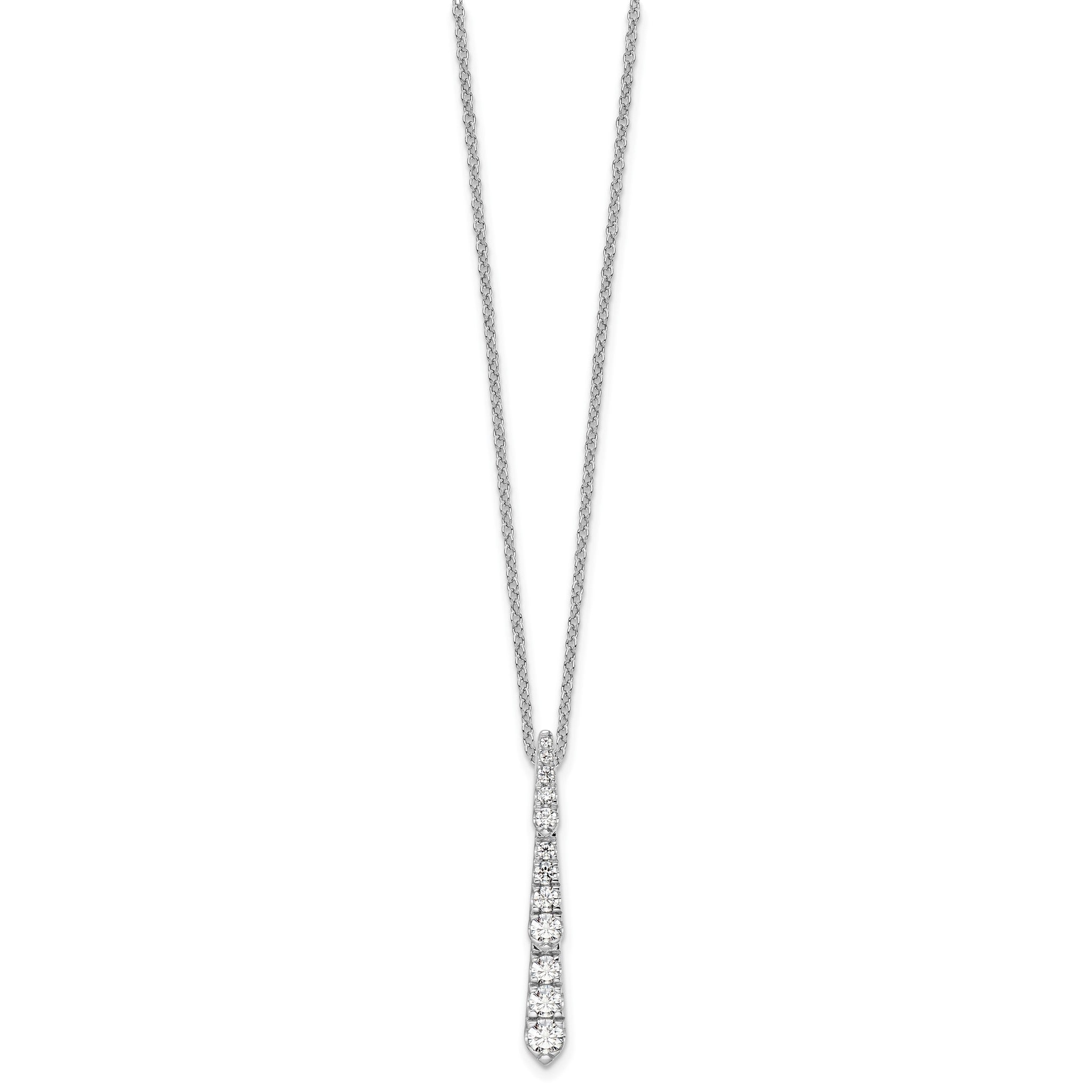 Lab-Grown Diamond Bar Slide Necklace in 14K White Gold (3/8 ct. tw.), 18 Inch Secondary image