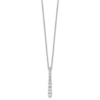 Lab-Grown Diamond Bar Slide Necklace in 14K White Gold (3/8 ct. tw.), 18 Inch - Sophia Jewelers