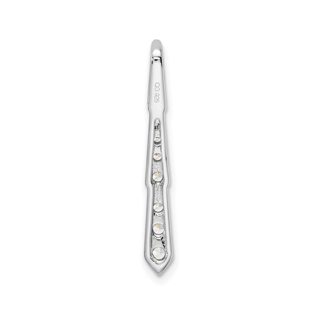 Lab-Grown Diamond Bar Slide Necklace in 14K White Gold (3/8 ct. tw.), 18 Inch - Sophia Jewelers