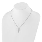 Lab-Grown Diamond Bar Slide Necklace in 14K White Gold (3/8 ct. tw.), 18 Inch - Sophia Jewelers