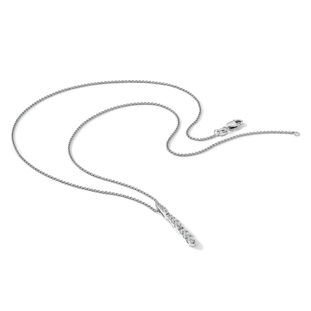Lab-Grown Diamond Bar Slide Necklace in 14K White Gold (3/8 ct. tw.), 18 Inch - Sophia Jewelers