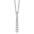 Lab-Grown Diamond Bar Slide Necklace in 14K White Gold (3/8 ct. tw.), 18 Inch - Sophia Jewelers
