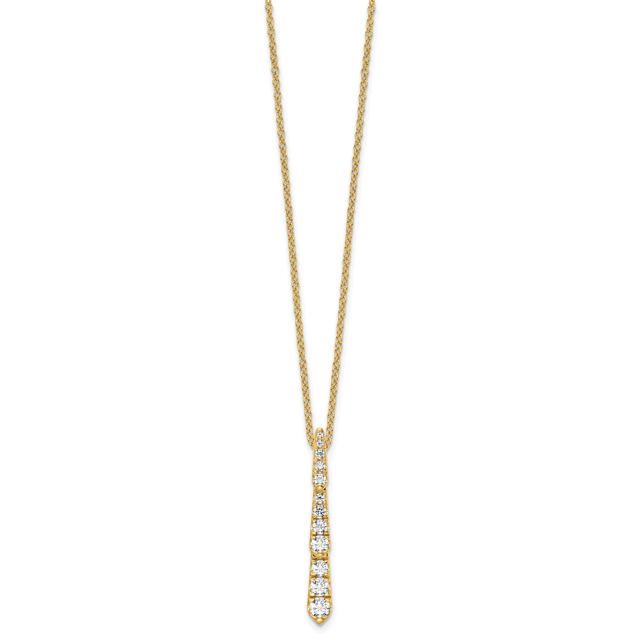Lab-Grown Diamond Bar Slide Necklace in 14K White Gold, 18mm (3/8 ct. tw.), 18 Inch Secondary image