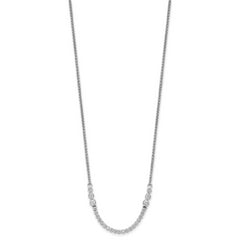 14k White Gold 5/8 carat Lab Grown Diamond VS/SI+ G+ Adjustable up to 24 inch Tennis Style Bolo Necklace
