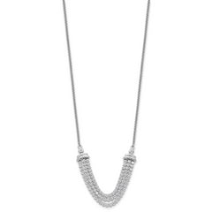 14k White Gold 2 1/6 carat Lab Grown Diamond VS/SI+ G+ Adjustable up to 24 inch Triple Row Tennis Style Bolo Necklace