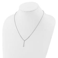 14k White Gold 1 carat Lab Grown Diamond VS/SI+ G+ Adjustable up to 24 inch Tennis Style Bolo Necklace