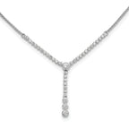 14k White Gold 1 carat Lab Grown Diamond VS/SI+ G+ Adjustable up to 24 inch Tennis Style Bolo Necklace