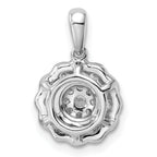 14k White Gold 1/2 carat Lab Grown Diamond VS/SI+ G+ Square Halo Pendant