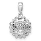 14k White Gold 1/2 carat Lab Grown Diamond VS/SI+ G+ Complete Halo Pendant