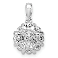 14k White Gold 1/2 carat Lab Grown Diamond VS/SI+ G+ Complete Halo Pendant