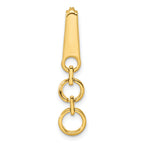 14k 1/8 carat Lab Grown Diamond VS/SI+ G+ Dangle Circle Chain Slide Pendant