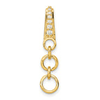 14k 1/8 carat Lab Grown Diamond VS/SI+ G+ Dangle Circle Chain Slide Pendant