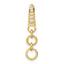 14k 1/8 carat Lab Grown Diamond VS/SI+ G+ Dangle Circle Chain Slide Pendant