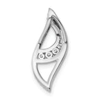 14k White Gold 3/8 carat Lab Grown Diamond VS/SI+ G+ Complete Fashion Chain Slide Pendant