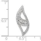 14k White Gold 3/8 carat Lab Grown Diamond VS/SI+ G+ Complete Fashion Chain Slide Pendant