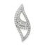 14k White Gold 3/8 carat Lab Grown Diamond VS/SI+ G+ Complete Fashion Chain Slide Pendant